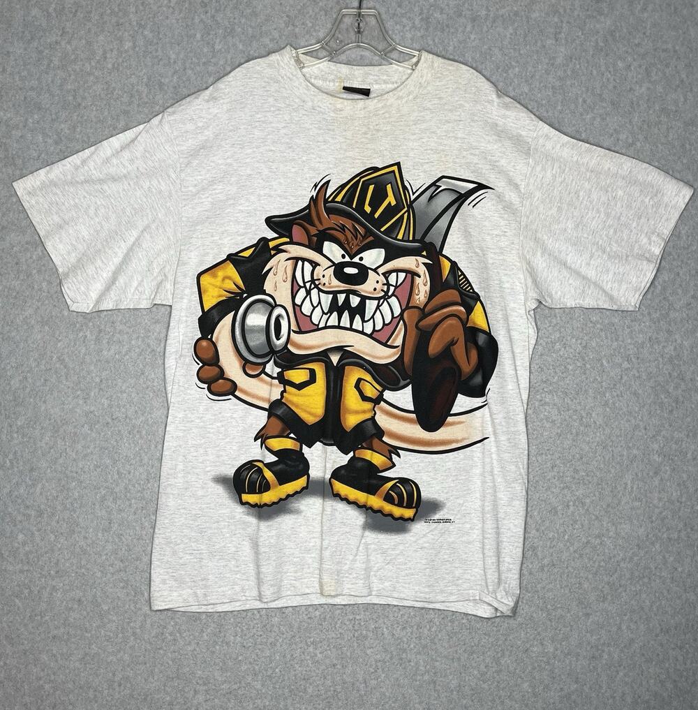 Changes 1994 Taz Firefighter T Shirt XL USA Single Stitch Vintage